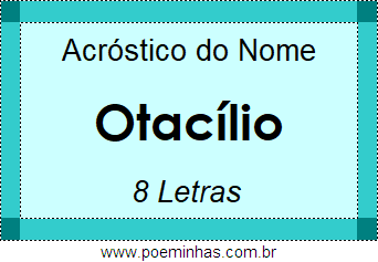 Acróstico de Otacílio