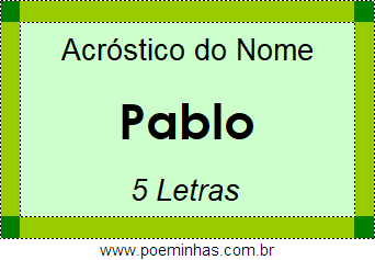 Acróstico de Pablo