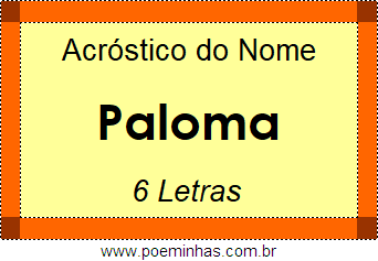 Acróstico de Paloma