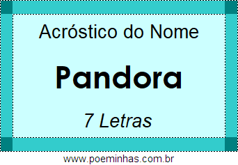 Acróstico de Pandora