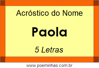 Acróstico de Paola