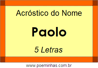 Acróstico de Paolo