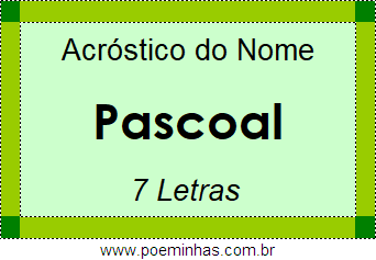 Acróstico de Pascoal