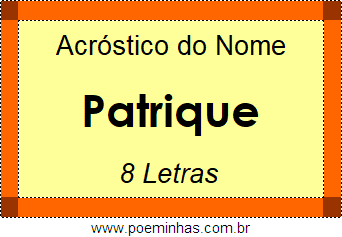 Acróstico de Patrique