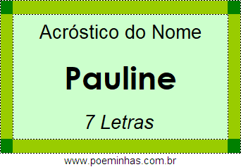 Acróstico de Pauline