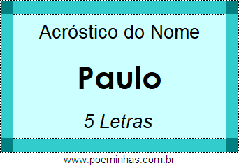 Acróstico de Paulo