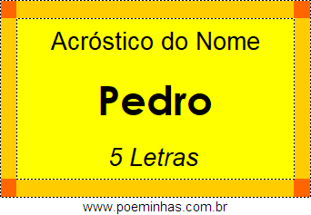 Acróstico de Pedro