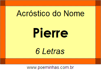 Acróstico de Pierre