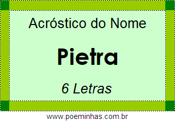 Acróstico de Pietra