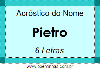 Acróstico de Pietro