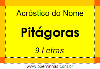 Acróstico de Pitágoras