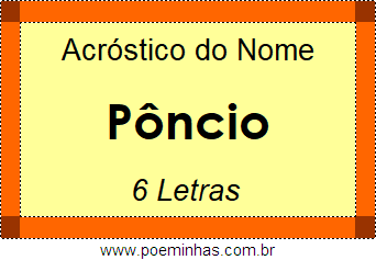 Acróstico de Pôncio