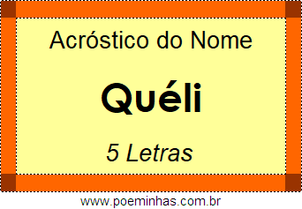 Acróstico de Quéli