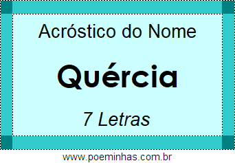 Acróstico de Quércia