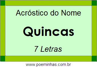 Acróstico de Quincas