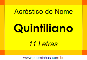 Acróstico de Quintiliano