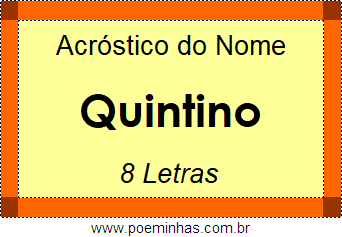 Acróstico de Quintino