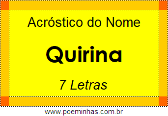 Acróstico de Quirina