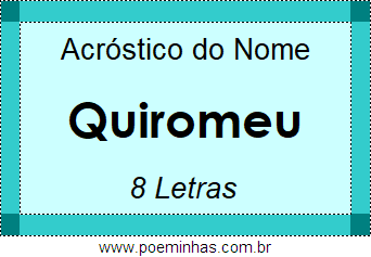 Acróstico de Quiromeu