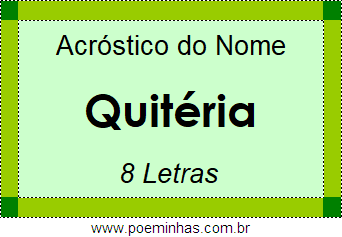 Acróstico de Quitéria