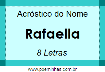 Acróstico de Rafaella