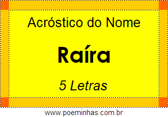 Acróstico de Raíra