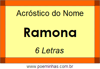 Acróstico de Ramona