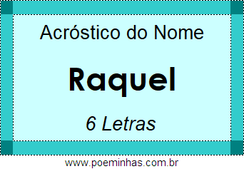 Acróstico de Raquel