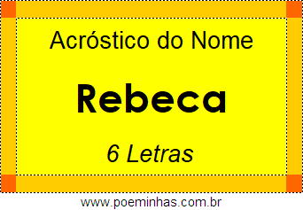 Acróstico de Rebeca