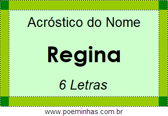 Acróstico de Regina