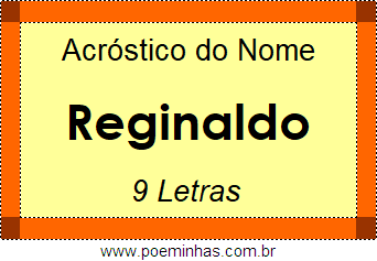 Acróstico de Reginaldo