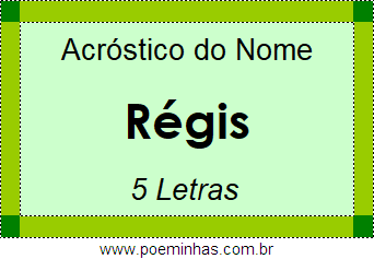 Acróstico de Régis