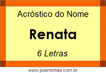 Acróstico de Renata