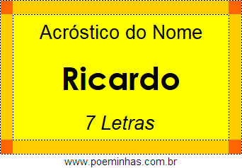 Acróstico de Ricardo