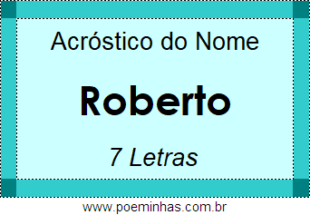 Acróstico de Roberto