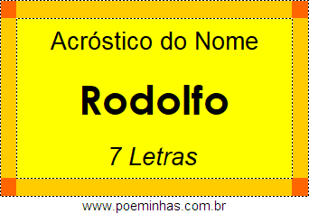 Acróstico de Rodolfo