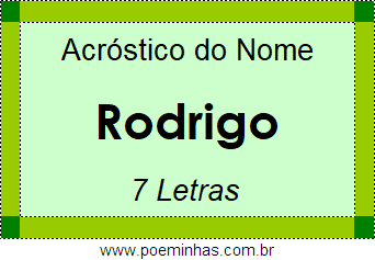 Acróstico de Rodrigo