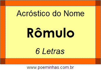 Acróstico de Rômulo