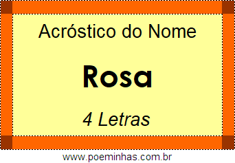 Acróstico de Rosa