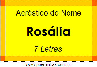 Acróstico de Rosália