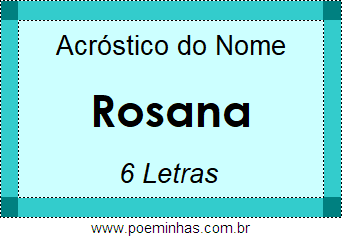 Acróstico de Rosana