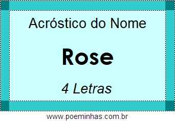 Acróstico de Rose