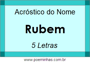 Acróstico de Rubem