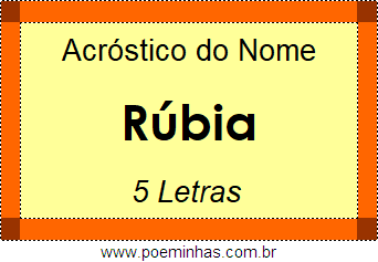 Acróstico de Rúbia