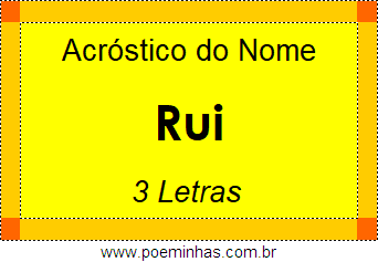 Acróstico de Rui