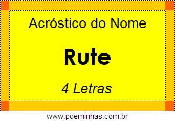 Acróstico de Rute