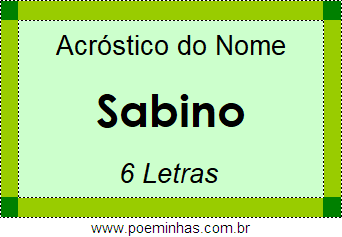 Acróstico de Sabino