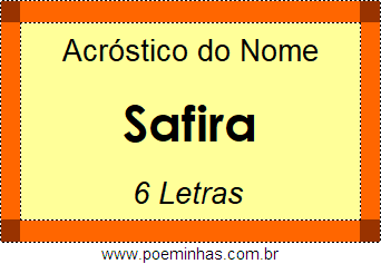 Acróstico de Safira