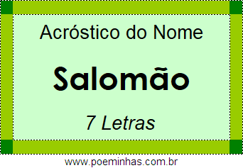 Acróstico de Salomão