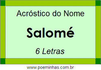 Acróstico de Salomé